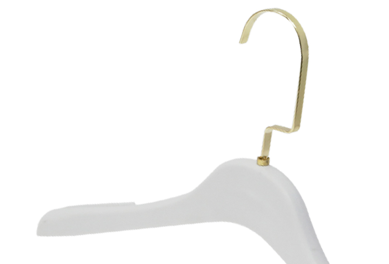 Percha de plástico blanca elegante y con estilo
