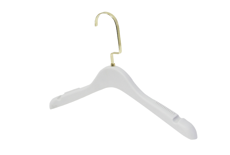 Percha de plástico simple clásica blanca