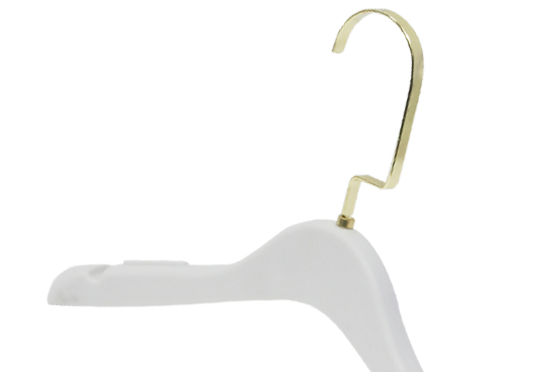 Percha de plástico simple clásica blanca