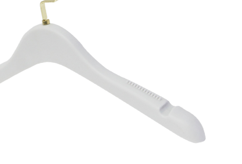 Percha de plástico simple clásica blanca