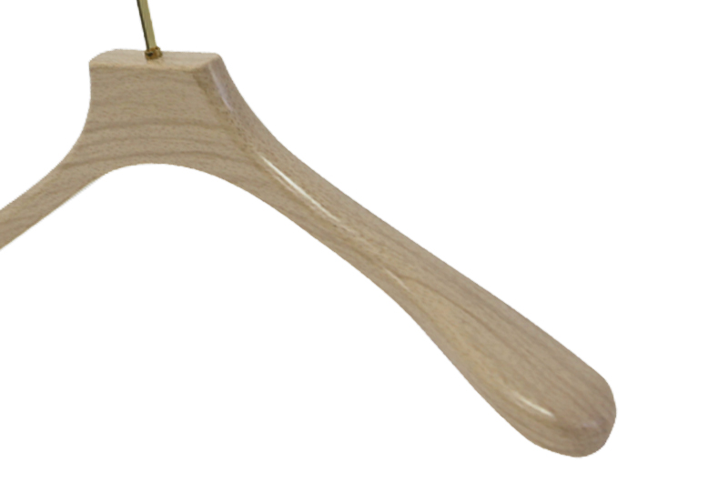 Percha de gancho de metal de madera natural