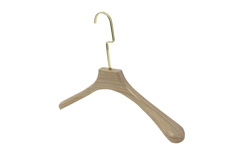 Percha de gancho de metal de madera simple y elegante