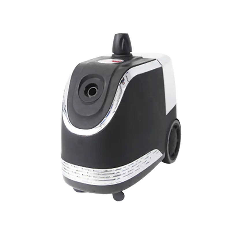 Vaporizador vertical negro para prendas: eliminación eficiente de arrugas para el hogar y el comercio minorista